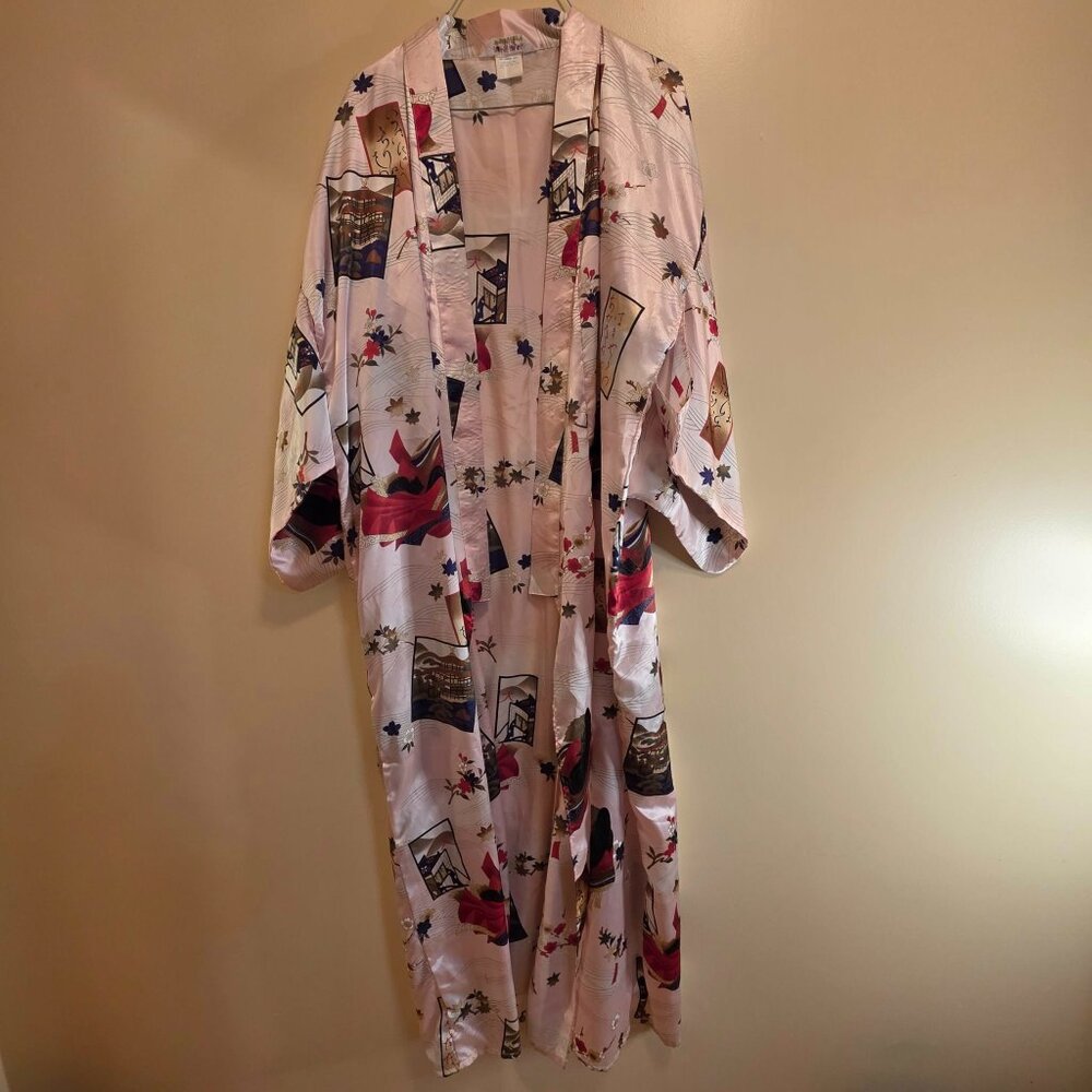 Ichiban Kimono Floral Robe with Tie o/s